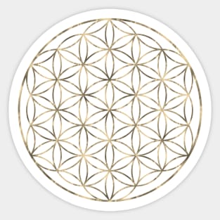 The Flower of Life - Gold Sticker